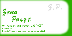 zeno poszt business card